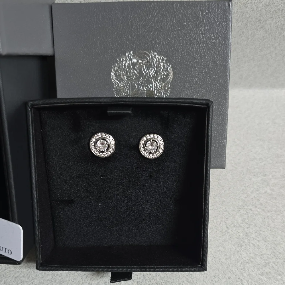 Vince Camuto Silver Square Watch, bracelet, and Earring Set. - Picture 4 of 7